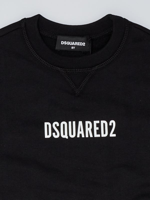Dsquared Relax boy sweatshirt with printed logo Black Buy online at