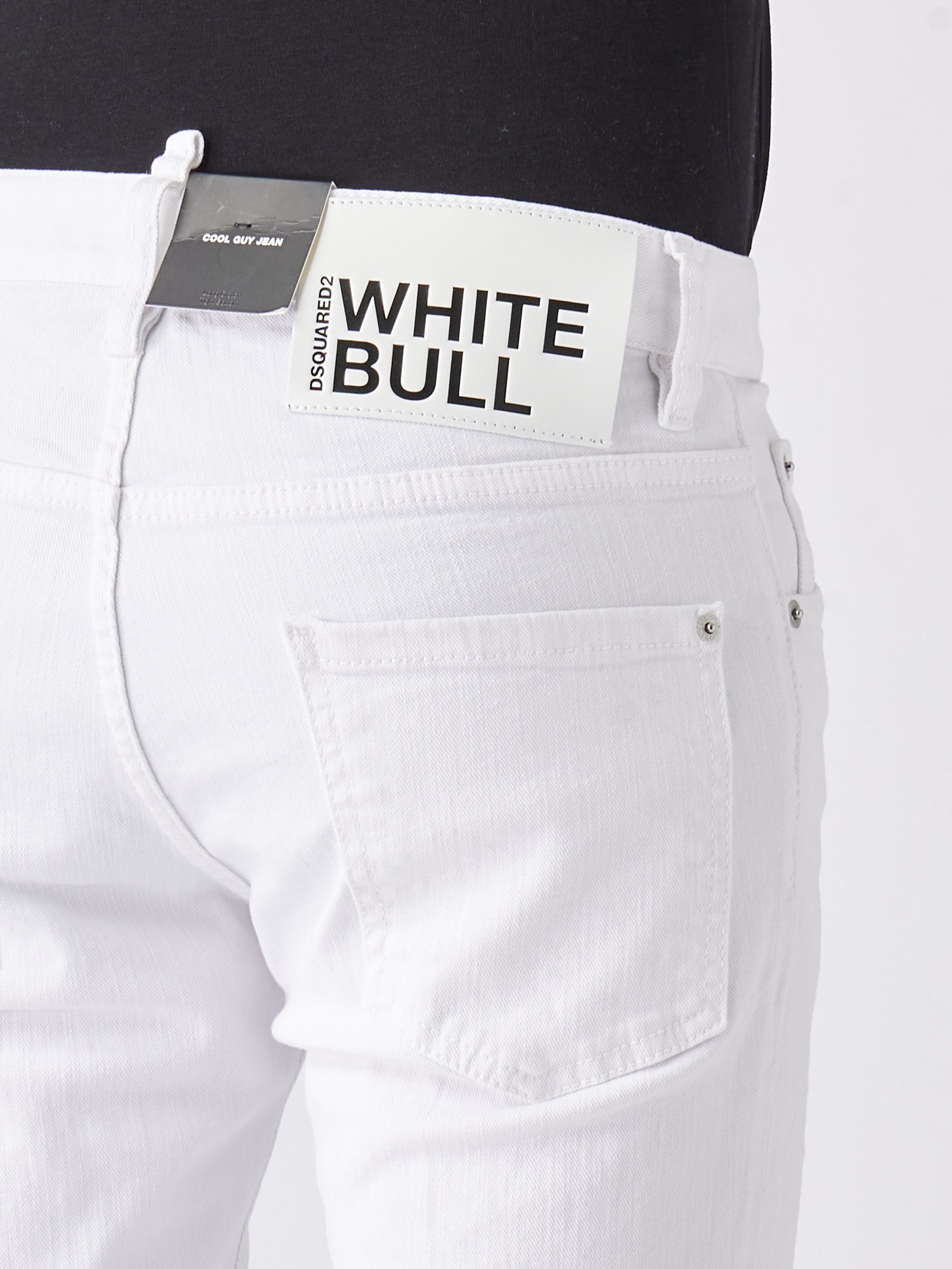 HUGO - Jeans Extra Slim Fit In Denim Elasticizzato Bianco - Bianco - Foto 3