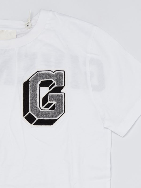 Givenchy boy tshirt with bouclé logo White