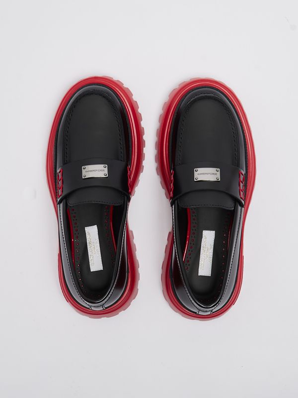 Mocassin fille Dolce & Gabbana en cuir Noir