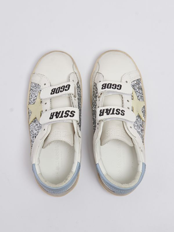 Golden Goose Old School girl sneakers with all over glitter White