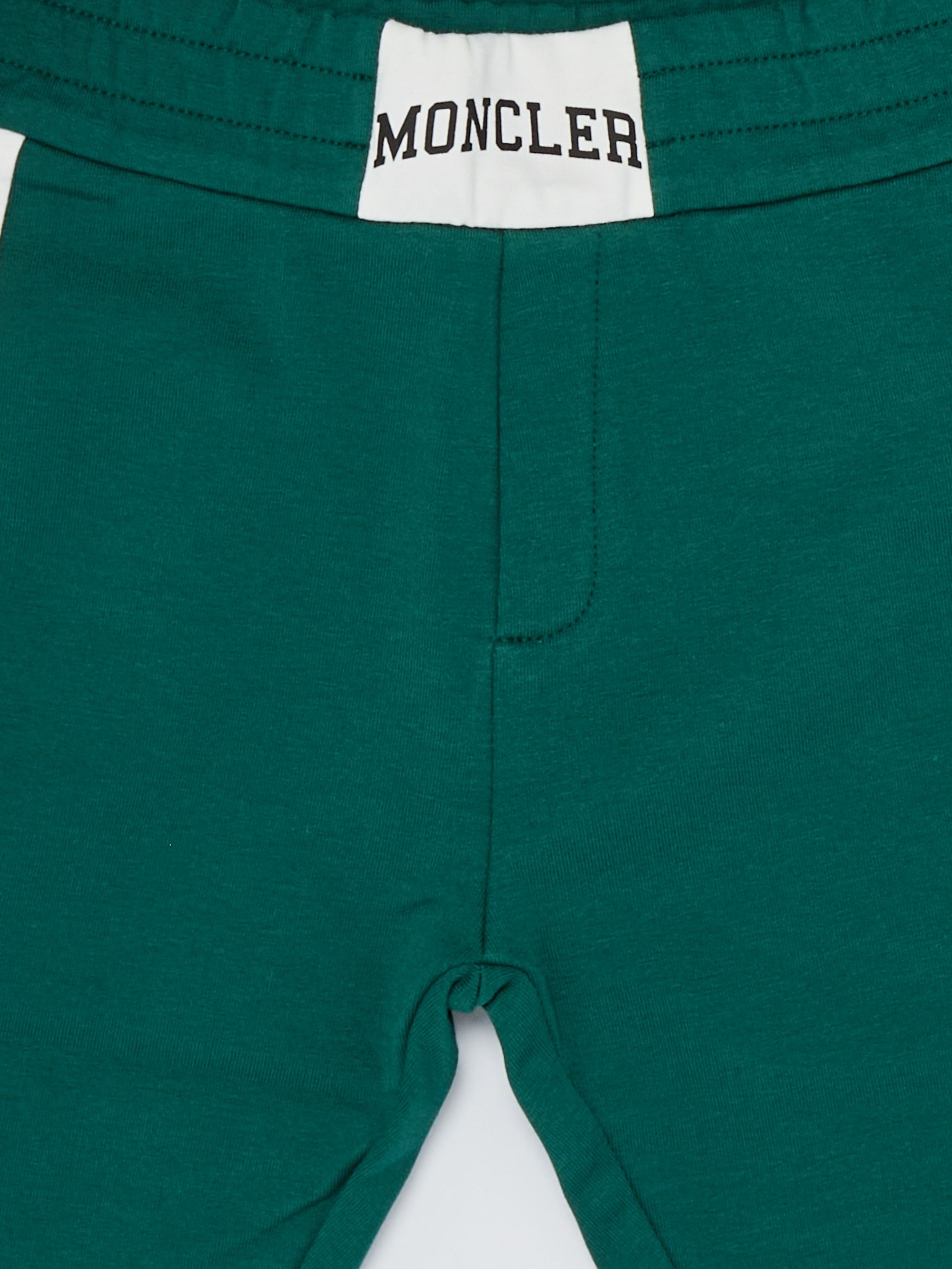 Ensemble polaire gar?�on Moncler avec logo imprim?� blanc vert | Caposerio.com