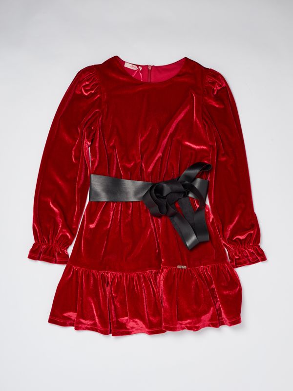 Liu Jo girl dress in jersey with belt Red | Caposerio.com