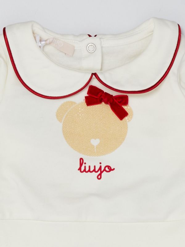 Liu Jo Baby-Outfit mit aufgedrucktem Logo weiß Rot | Caposerio.com