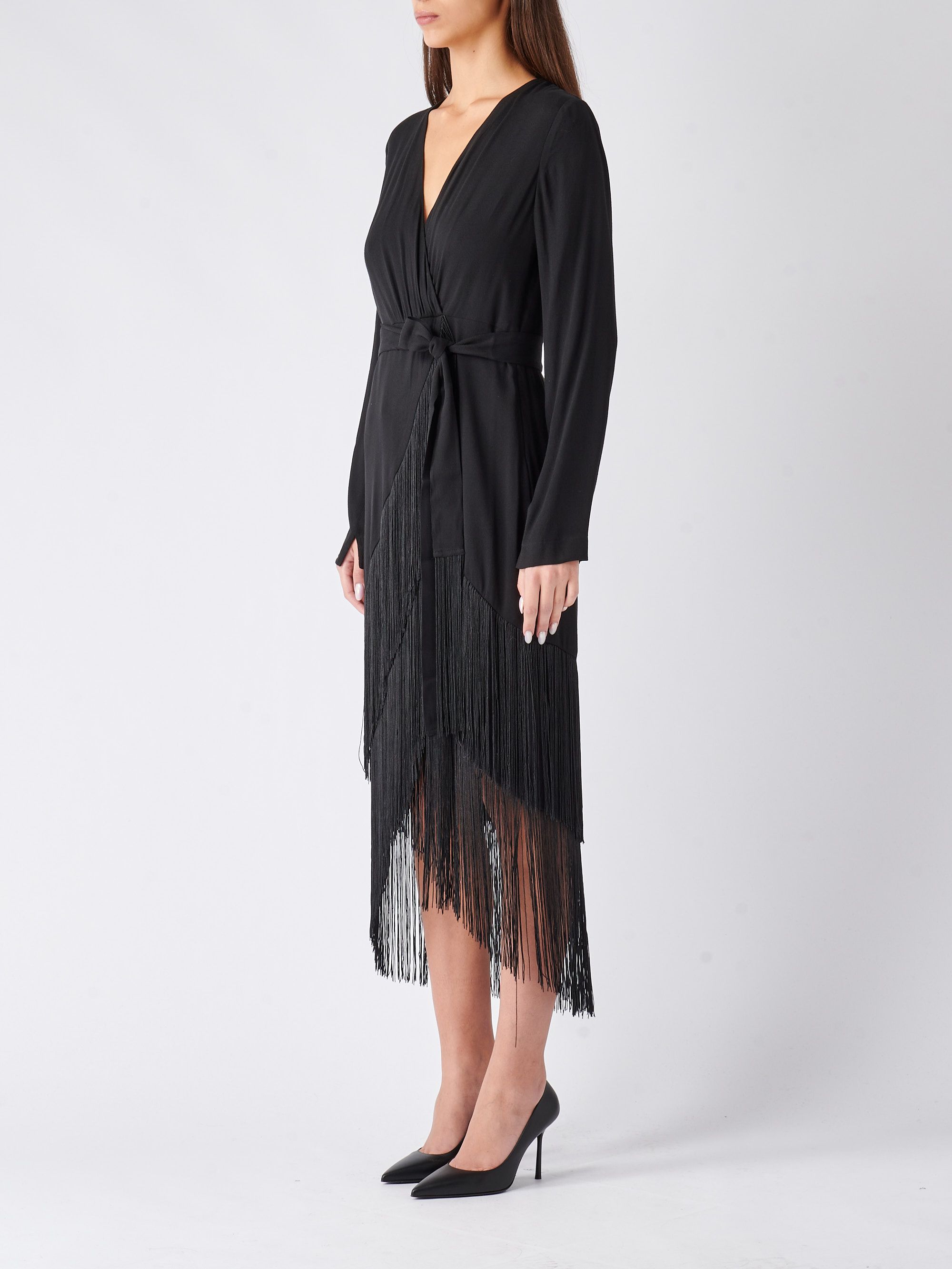 Twinset Vestiti In Lino Vendita On Line Abito Lungo In Misto Lino