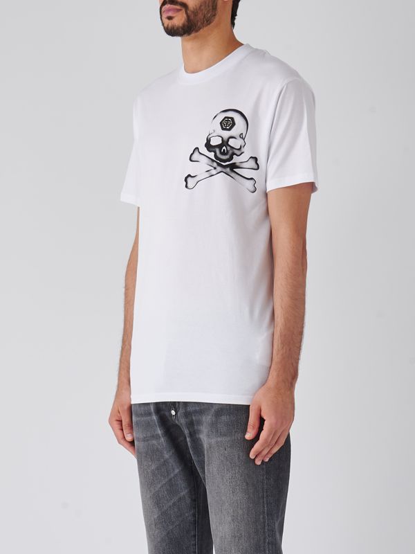 Philipp Plein men's cotton T-shirt with skull
