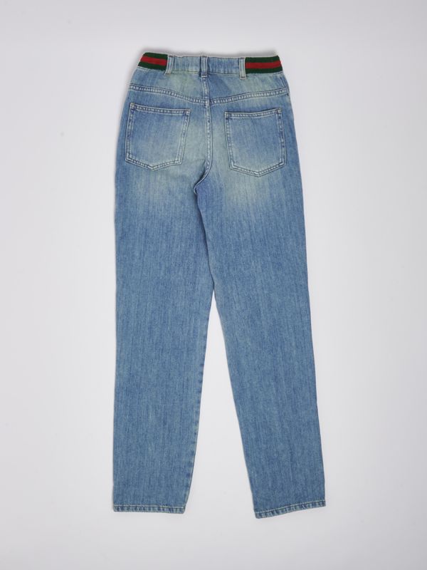 2. Baumwolljeans für Mädchen von Gucci Helles Denim Gucci 759866xdcrw