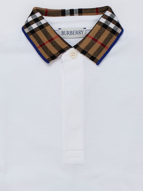 Burberry organic cotton baby polo shirt 8073160 White