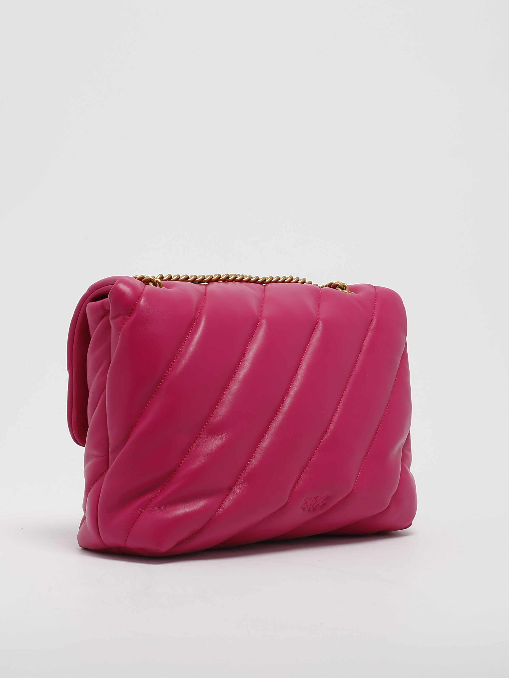 Pinko Love Puff Big leather women's bag 100037a0f2 Pink