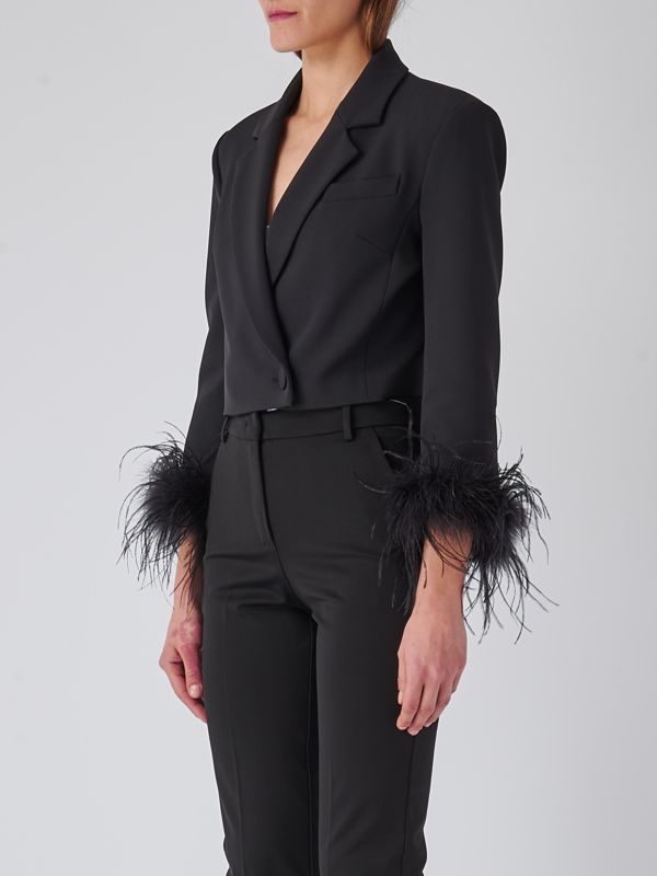 アウターその他 PINKO Woman Blazer Gnawed Blue 104883A213 E28 PINKO Woman Blazer Gnawed Blue 104883A213 E28 (PINKO