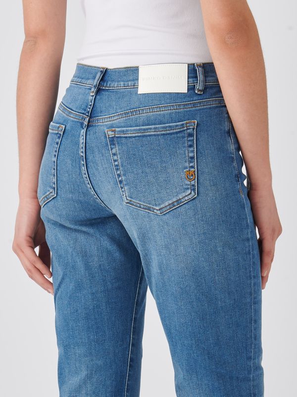 【PINKO 】Women Denim Pants PINKO WIDE-LEG VINTAGE BLUE DENIM JEANS | REVERSIBLE