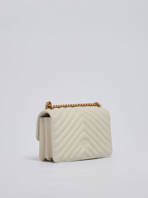 2. Pinko Love One mini sac en cuir pour femme Blanc Pinko