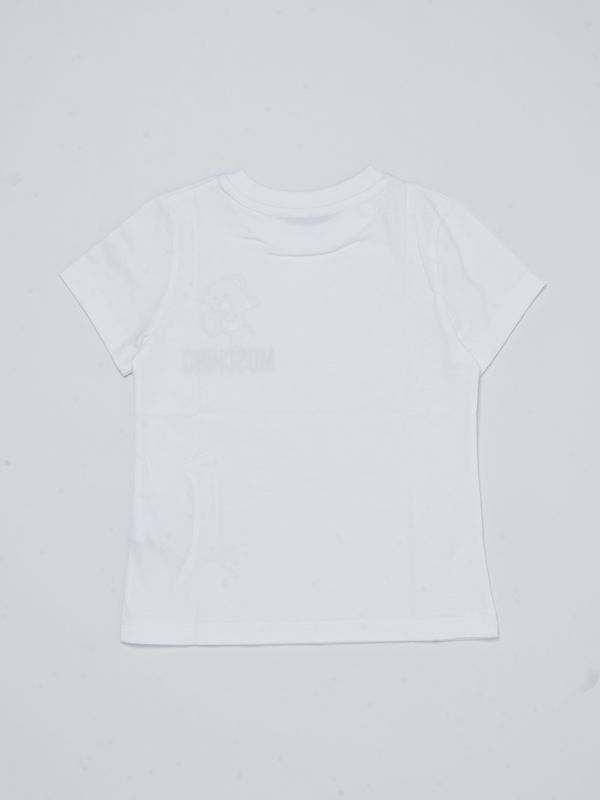 T-shirt Graphique Moschino Couture - Petit, Coton Blanc - Années 90 - Occasion