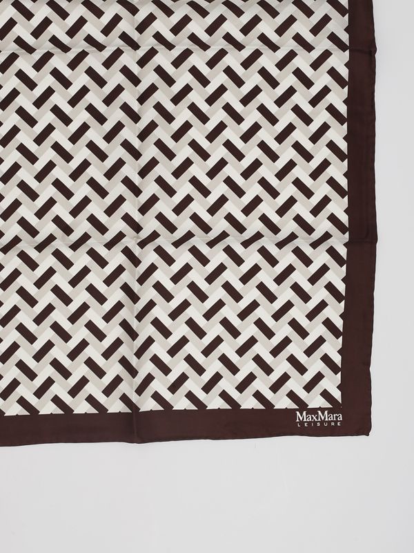 Women's Scarf Max Mara Leisure Silk Yarn 2416541017600 Brown