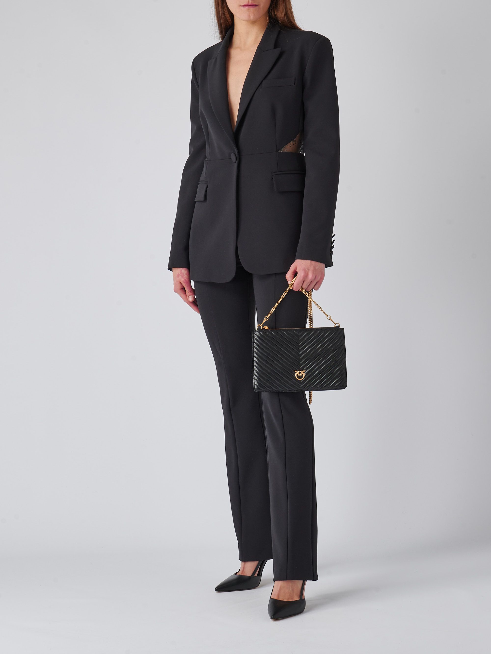 パンツ PINKO Women Straight Pants 104926A0HM Z99 black PINKO Paraguay straight-leg Trousers | Black | FARFETCH JO
