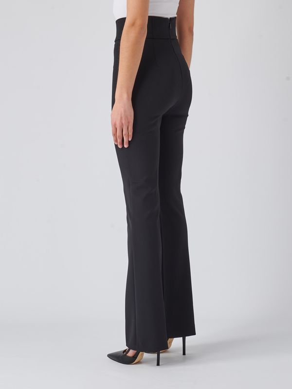 パンツ PINKO Woman Pants Black 104690A213 Z99 Elegant flared trousers in technical cady PINKO → Shop Online