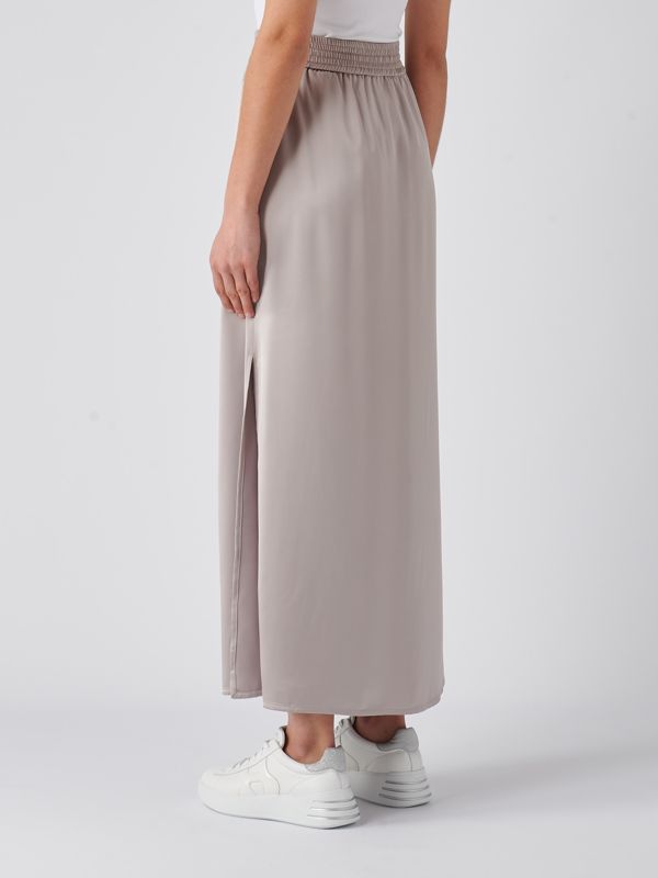 Herno women's satin longuette skirt gn000024d12506 Chantilly