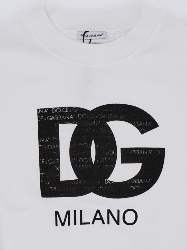 Dolce & Gabbana☆DGロゴプリント ジャージー スウェットシャツ Jersey sweatshirt with DG logo print in Black for Men