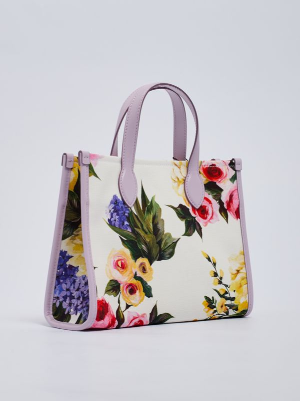 Dolce & Gabbana girl bag in printed canvas eb0252ai354 White