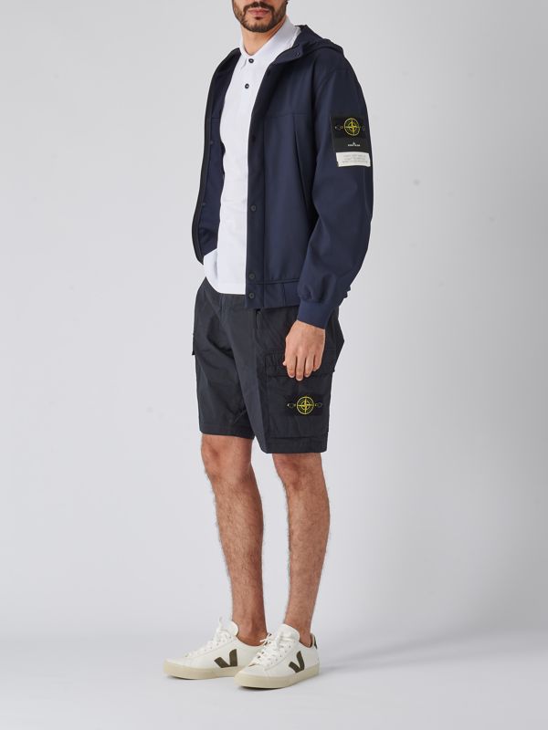 Softshell Giubbotto Stone Island Con Cappuccio Soft Shell Stone