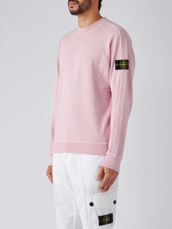 スウェット・トレーナー STONE  Men Sweater K1S156100020 S0060 V0182 PINK STONE ISLAND SUMMER SALE ストーンアイランド メンズ