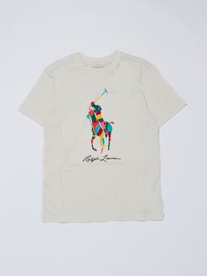 1. Polo Ralph Lauren boy's T-shirt with printed logo White Polo Ralph Lauren