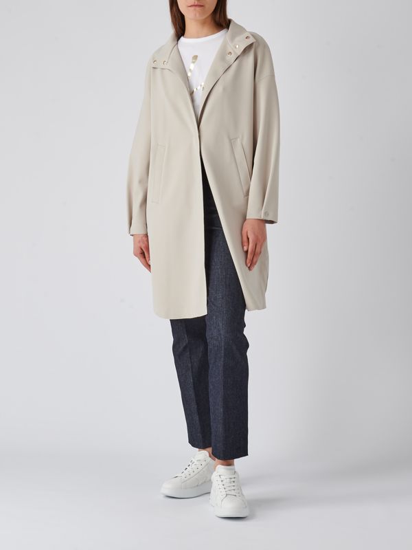 Herno women's jacket in stretch jersey gc000441d13455s Pearl