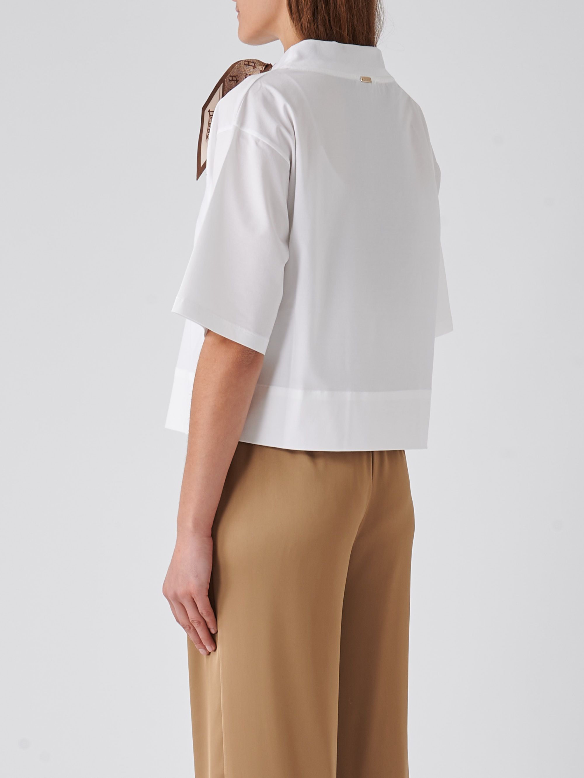 Tシャツ・カットソー HERNO Woman T-Shirt White JG000178D52009 1021 Herno women's T-shirt in cotton interlock jersey