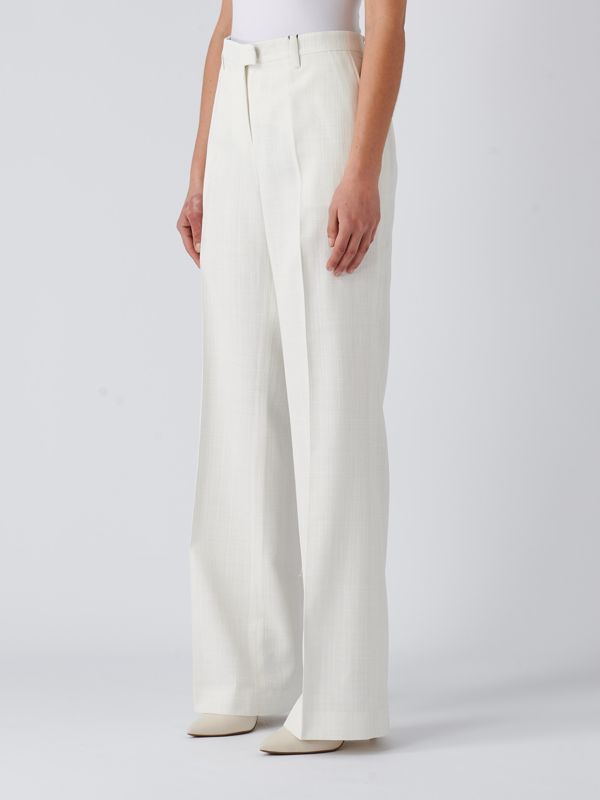 パンツ Etro White Viscose Straight Trousers With Slub Effect Etro women's viscose blend pants wrea000199tudh4 White