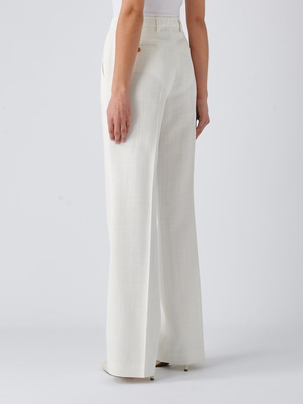 ボトムスその他 ETRO Flared trousers in ivory viscose 06502-