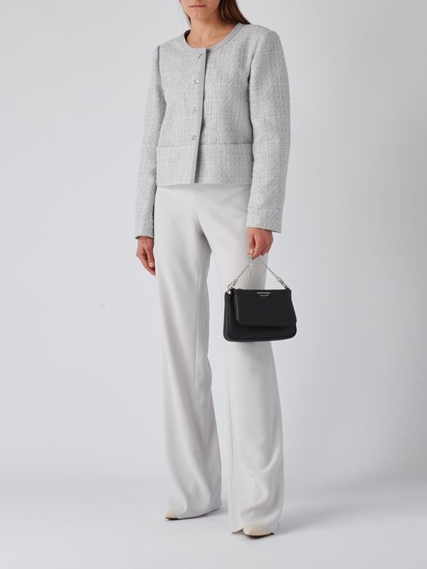 emporio armani baggy slacks グレー Armani Collezioni gray wide straight leg trousers pants