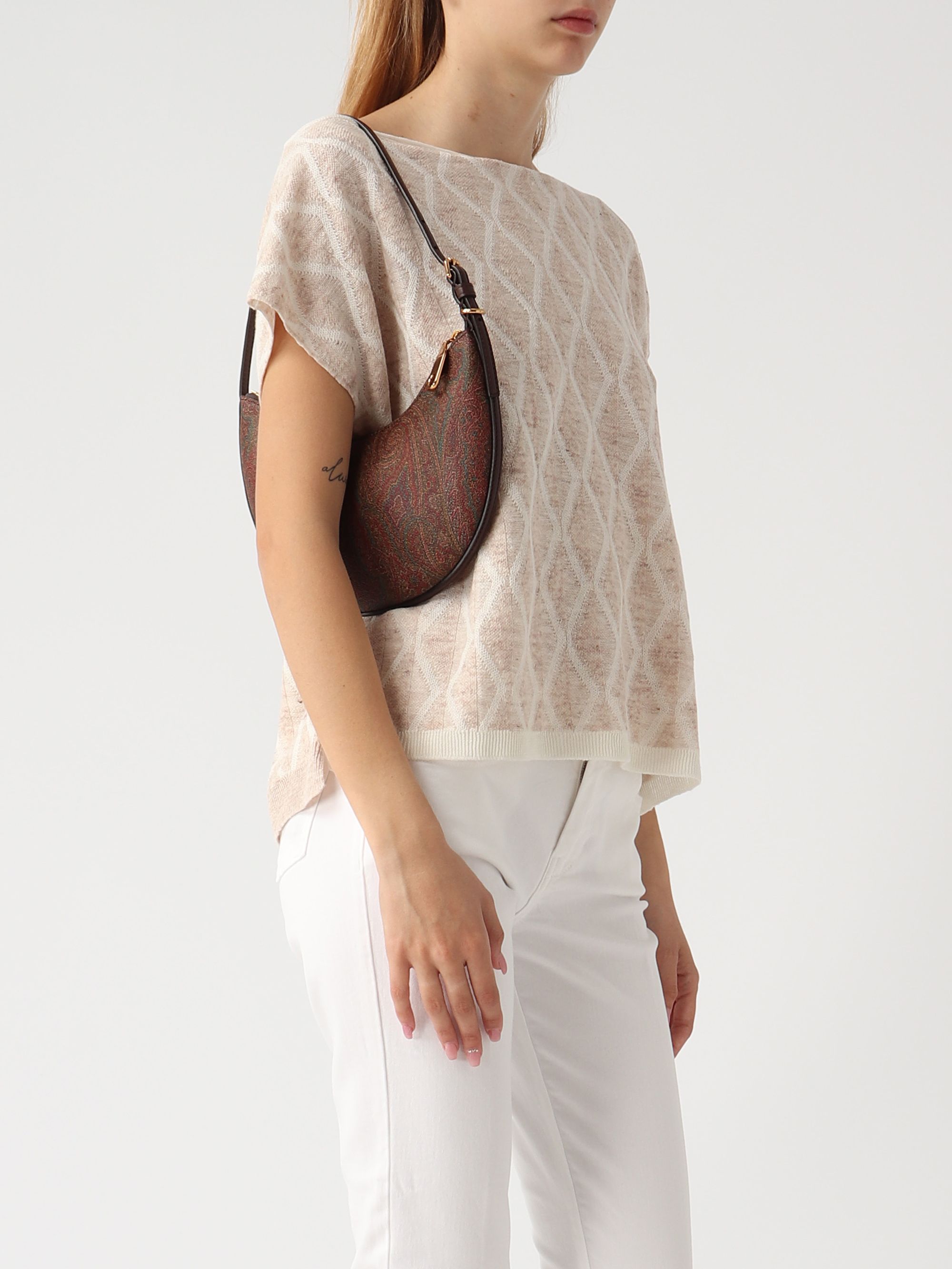 Women's Etro hobo Essential small bag in paisley jacquard