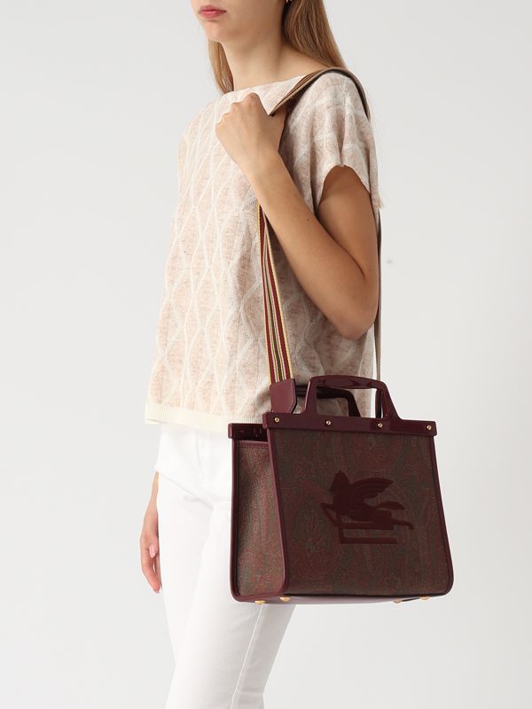Women's Etro Love Trotter M bag in paisley jacquard fabric
