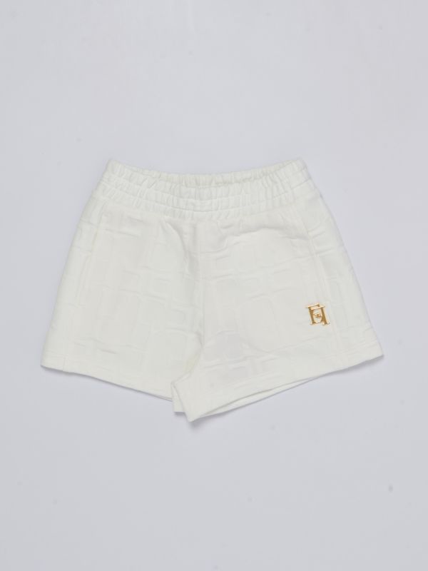 1. Short en coton mélangé pour fille Elisabetta Franchi Crème Elisabetta Franchi