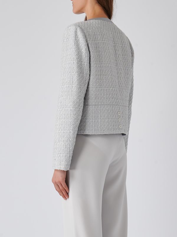 Emporio Armani women's tweed lurex effect jacket e3ng1af9904