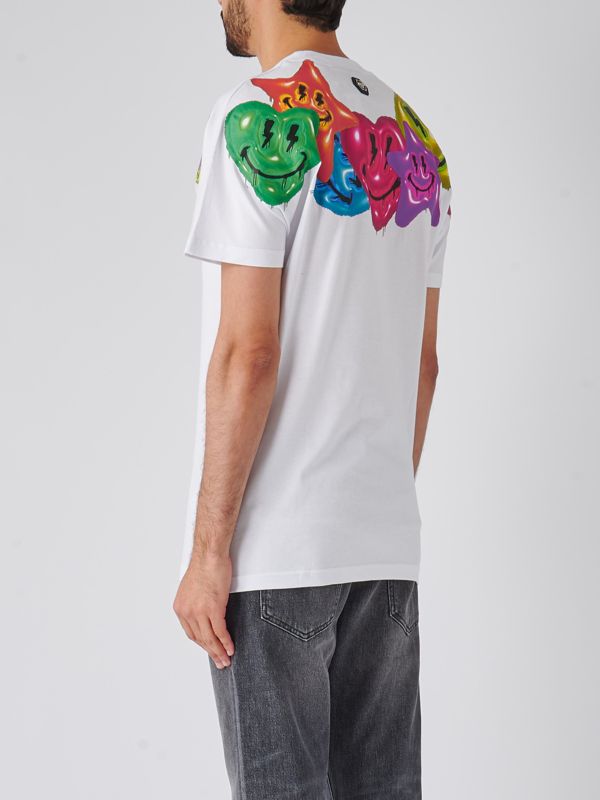 Philipp Plein men's cotton T-shirt with smile print
