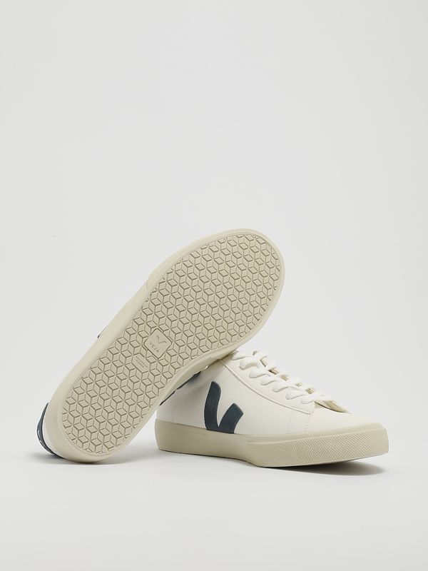 【関税込み】Campo Sneakers in Silver and White Chromefree Le VEJA CAMPO LEATHER - SILVER WHITE – The Fold