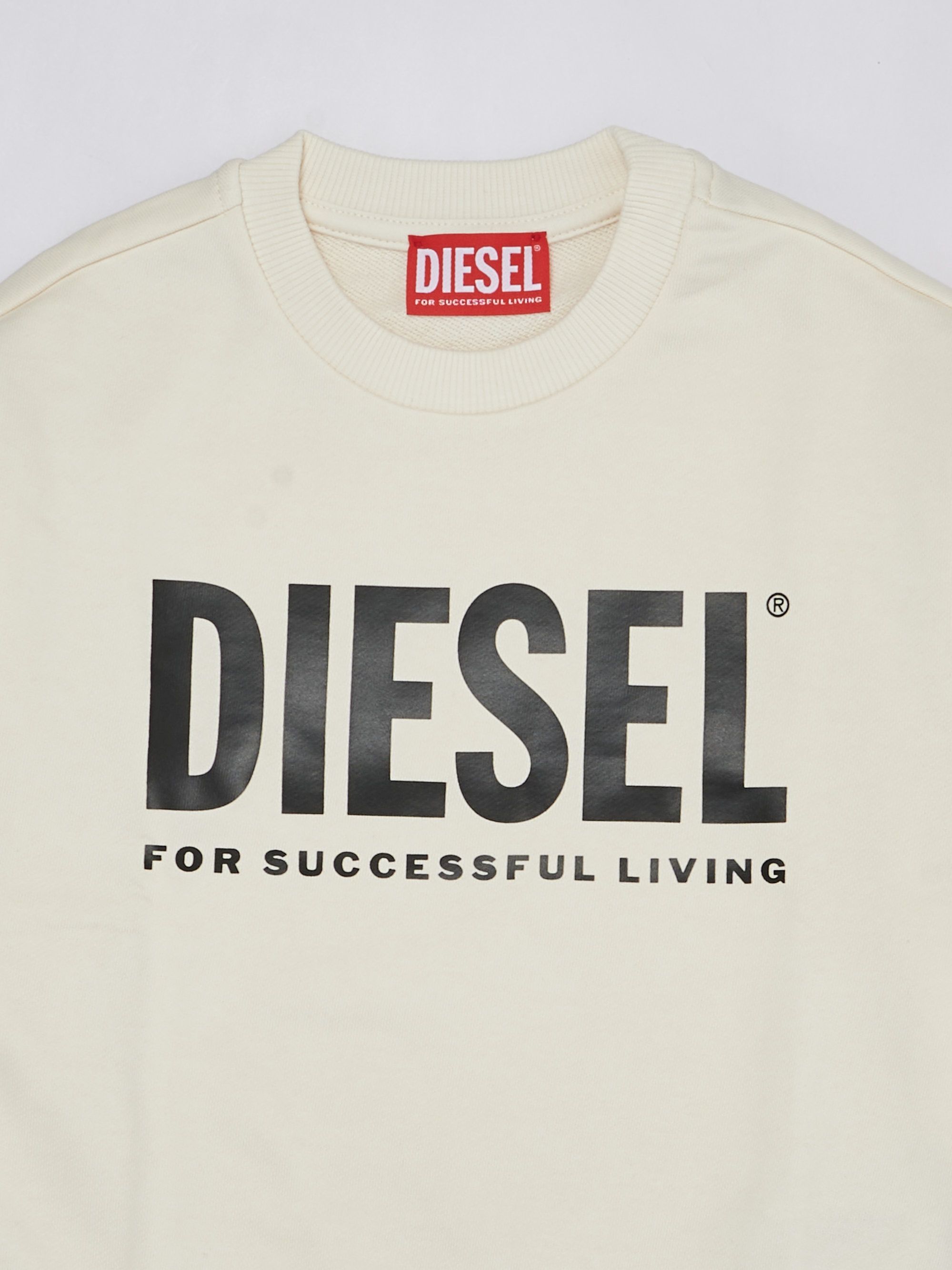 【送料&関税込】Diesel White Cotton Sweatshirt With Raised L Diesel boy's cotton sweatshirt j01774kyaxz White | Caposerio.com