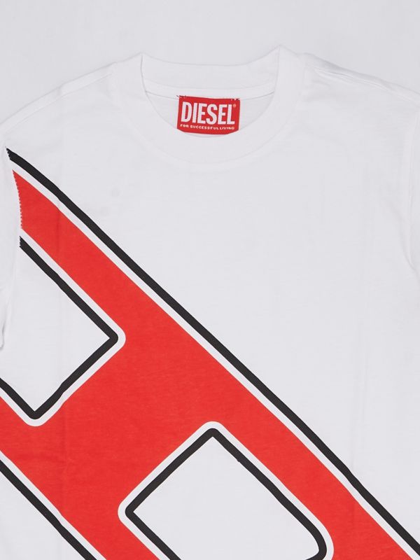 【送料&関税込】Diesel Jersey With Logo ディーゼル DIESEL ロゴプリントスウェット （WHITE） -waja