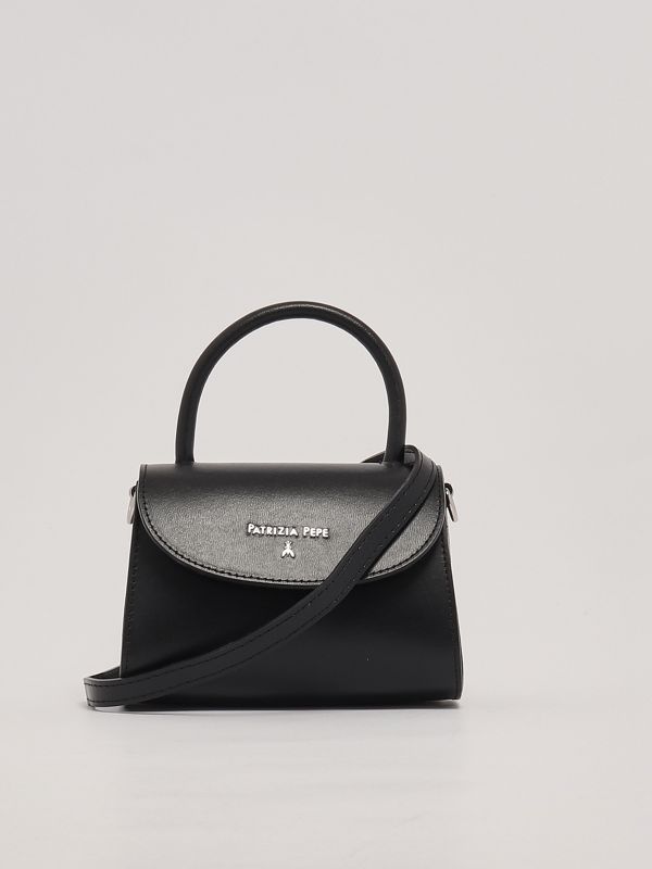 Patrizia Pepe smooth leather bag with shoulder strap for girls