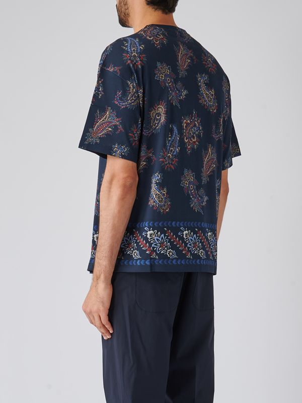 Tシャツ・カットソー Etro MRMA0004AJ057X0883 PAISLEY-PRINT T-shirt Etro men's cotton T-shirt with floral print mrma0004aj057