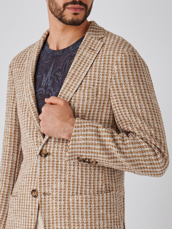 メンズ●【ETRO】最高級イタリー製ベージュカラーコットンジャケット● 中古・古着通販】ETRO (エトロ) ジャケット ベージュ サイズ:42