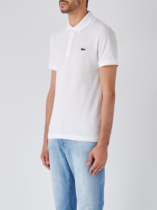 Lacoste men's slim fit cotton polo shirt ph4012 White