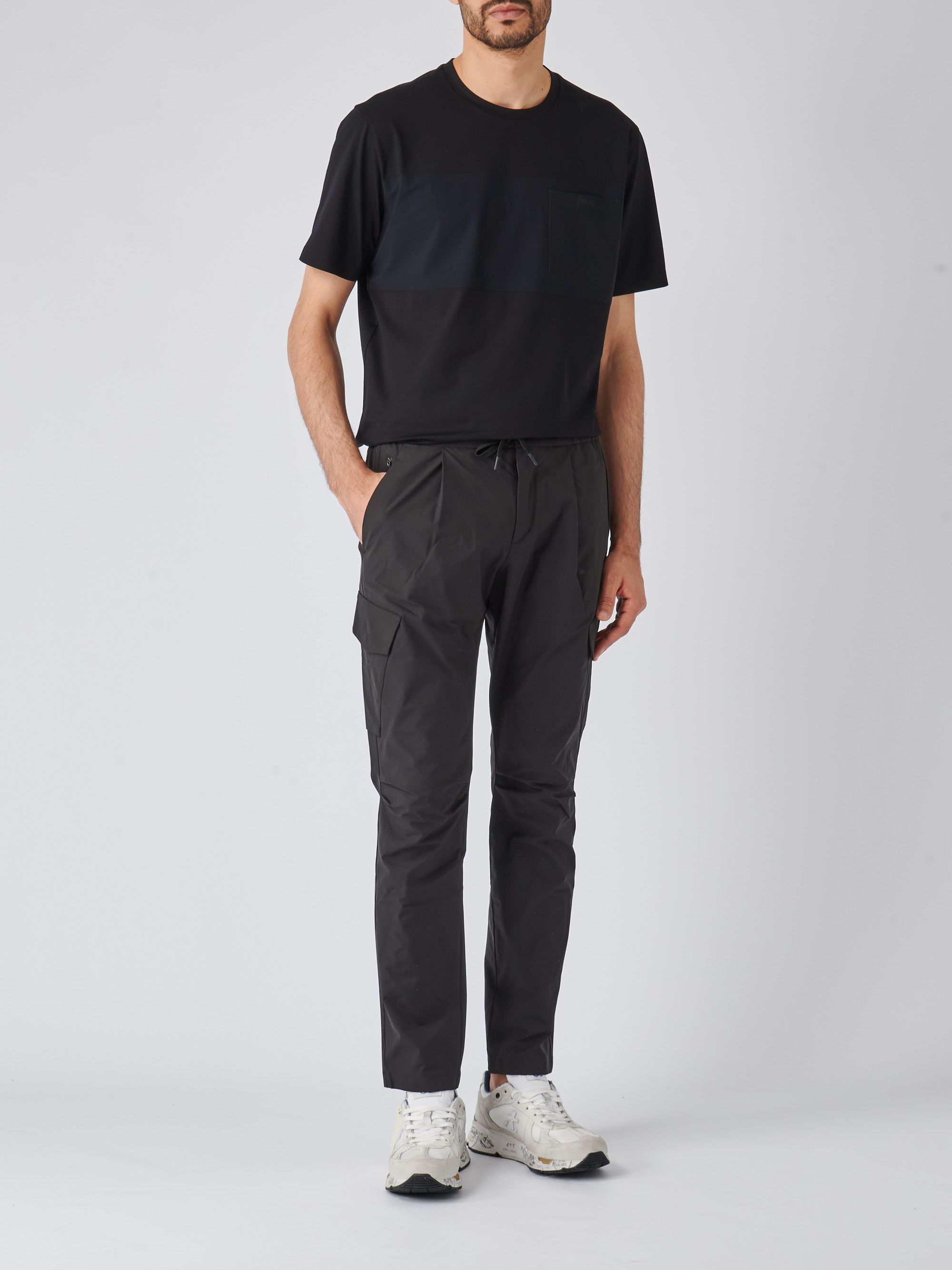 Men's Herno Laminar cargo nylon pants pt00007ul12503 Black