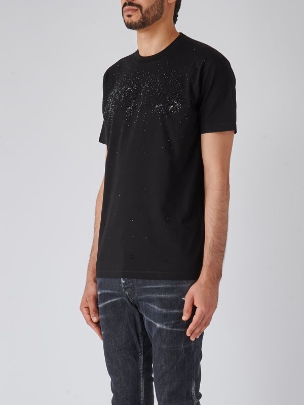 Tシャツ・カットソー Dsquared2 Printed T-shirt Dsqaured2 cotton T-shirt with rubberized print for men