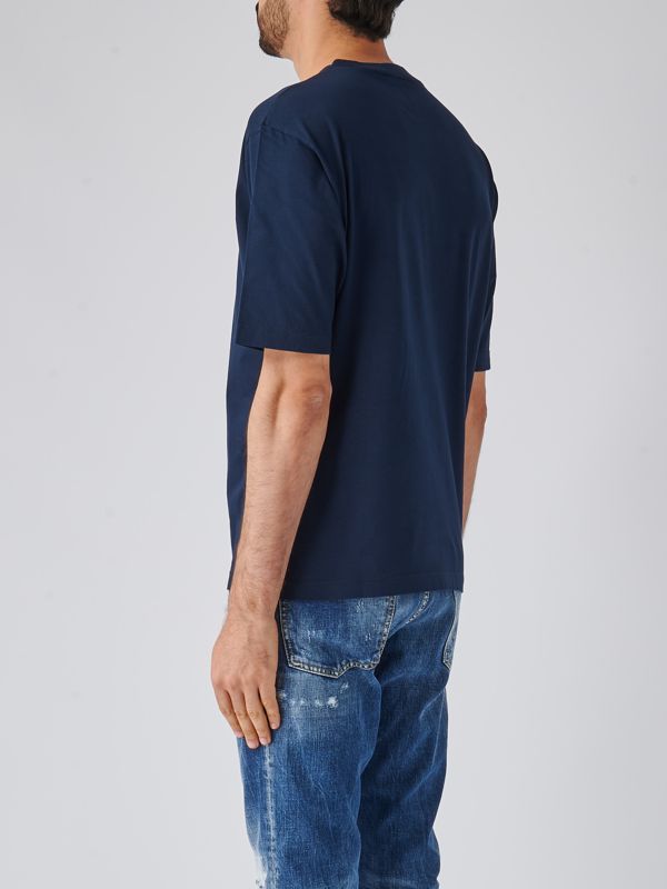 Tシャツ・カットソー D SQUARED2 Dark blue cotton t-shirt  (S74GD1477D20020 478) uomo-abbigliamento-t-shirt-t-