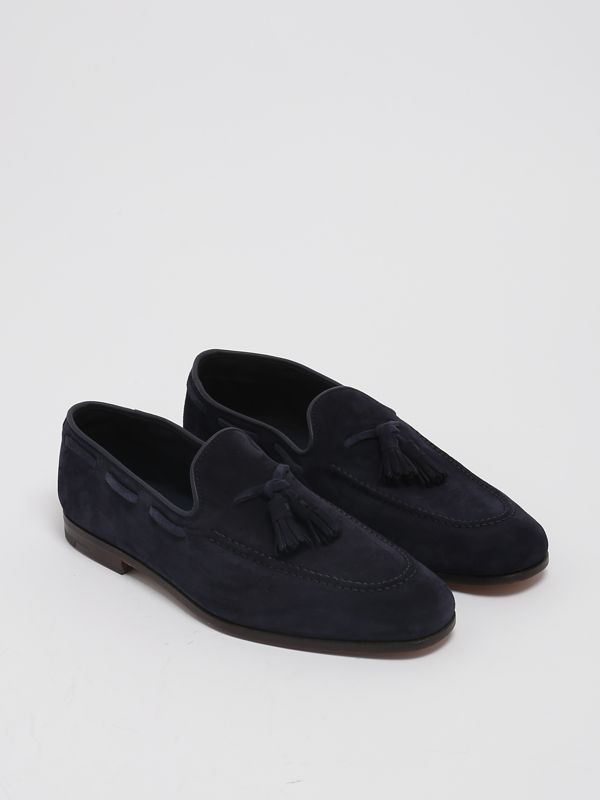 2. Mocassino uomo Church's in camoscio con nappe Navy Church's edb141fg000009ca