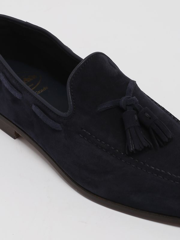 5. Mocassino uomo Church's in camoscio con nappe Navy Church's edb141fg000009ca