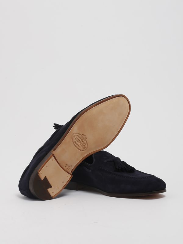 4. Mocassino uomo Church's in camoscio con nappe Navy Church's edb141fg000009ca