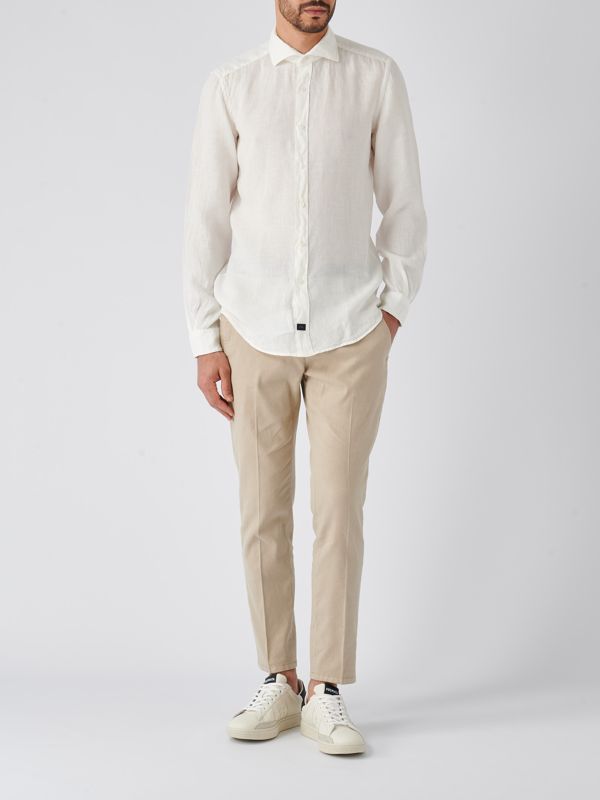 Tシャツ・カットソー Fay FW23 Stretch French collar shirt (NCMA147259SORMB001) Fay French Collar Shirt | italist